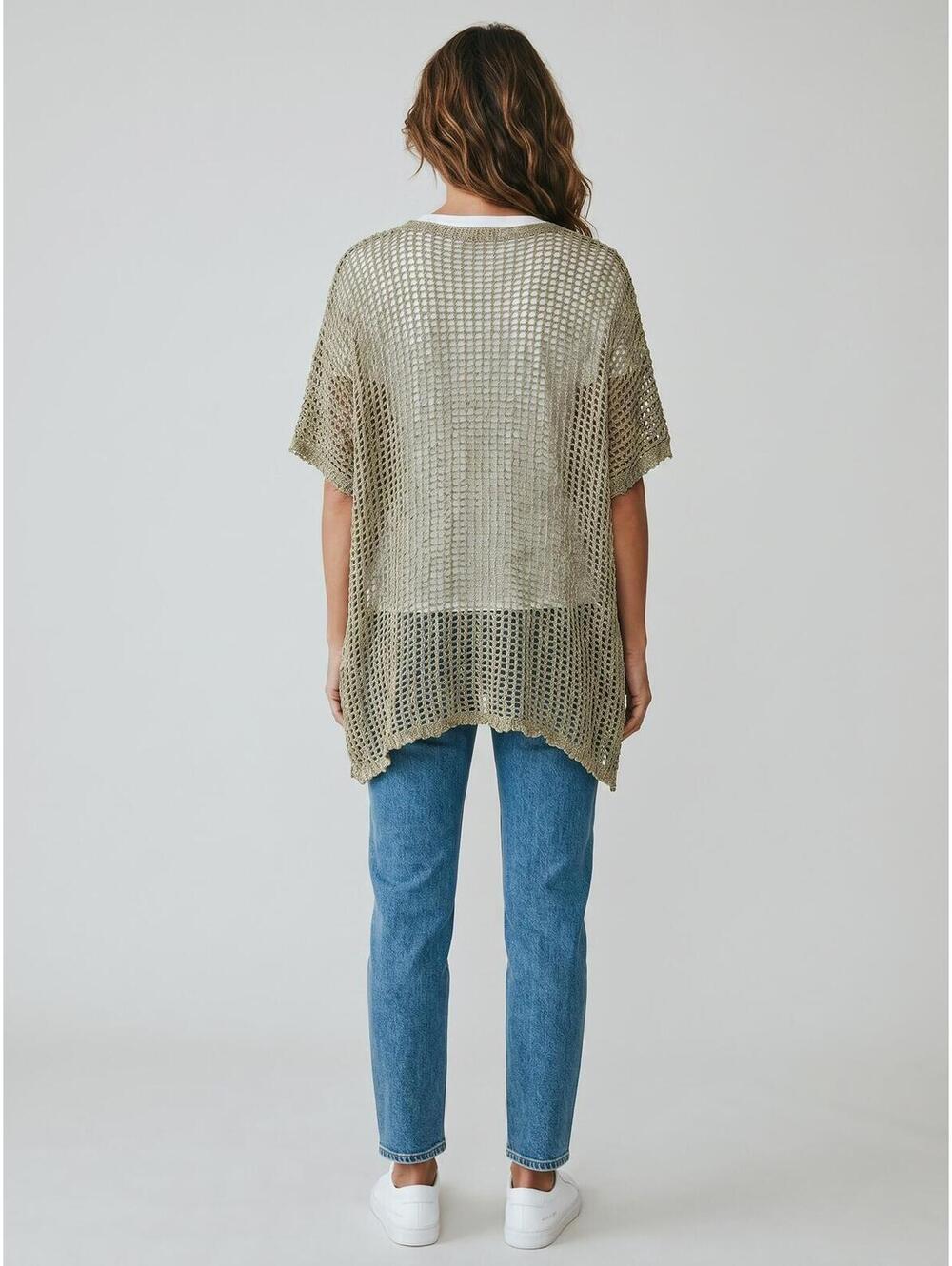 POL NWOT Open Weave Top - M-XL - Olive Green - Picture 2 of 5